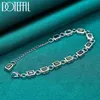 Chain DOTEFFIL Silver Color Square inlaid With Multi-color AAA Zircon Bracelet Chain For Woman Engagement Party Wedding Jewelry Y240420