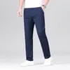 Pantaloni maschili in cotone elastico elastico classico casual classico business di colori dritti di quattro stagioni vestiti di marca nero kaki grigio