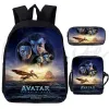 Bags 3pcs/set Avatar the Way of Water Backpacks for Kids Boys Girls Children Bookbag Mochila Cartoon Anime School Bags Teens Knapsack