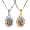 Catene donne in stile religioso vintage Guadalupe Catholic Church Virgin Mary Amulet Necklace Ornament323S