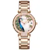 Reef Tiger RT Luxo Rose Gold Watch Dial White Steel Women Women Automatic Mechanical Watches RGA1587 240419