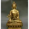 Dekorative Figuren Menla Buddha Statue Dragon Bhaisajya Kupfer