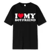 I Love My Boyfriend Clothes I Love My Girlfriend T Shirt Men So Please Stay Away From Me Funny BF GF Saying Quote Gift Tee Tops 240420