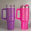 New Leopard Pattern 304 Stainless Steel Insulation Cup 40oz Handle Cup Car Cup High Capacity Beer Cup9705770195r