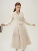 Casual Dresses FSLE Temperament Suit Dress For Women Formal Occasion Interview Commuting Wear Spring Style A-Line Female 24FS11097