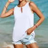 Tanques de mujer camis camisetas de tanque suaves sólido v cuello camisola suelta cómoda top para damas chicas de verano smaneveless camiseta