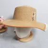 Fashion Women Designer Letter Pailletten Straw Hat Ceremonie Hoed Zon Hoed Flat Top bijgesneden hoed mannen en vrouwen cap brede zomergemmer hoed vissers hoed