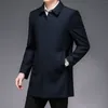 Heren Trench Coats 2024 Style Jacked Mannelijke Casual Coat Autumn Spring overjas Windscheiding buitenshuis Winddichte Hombre Coveral Grootte M-XXXL