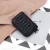 Holders Fashion Women's Card Bag Genuine Sheepskin Leather Designer Wrinkle Credit Cards Holder Coins Organizer Wallet Women Coin Purse