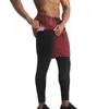 Running Shorts Men 2 i 1 Doubledeck Quick Dry Gym Sport Fitness Jogging Workout Sweatpants Sports Leggings Pants 240412