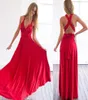 Robes de bal de cou en mousseline de couche en V Red Back Spaghetti Spaghetti Femmes Femmes MAXI FILLES MAXI REMPRES DE FOLLAGE Longueur 9439716