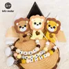 Silikonfutter Nagetierperlen Baby Teether Anhänger für Schnuller Kinderwaren 5pcs Ein kostenloses Koala Einhorn Großhandel Wire Lets Make 240415