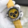 Man Sports Fitness Wrist Watch 1884 Design Rubber Strap Mens Racing Watches Yellow Dial Japan VK Quartz Movement Chrolograph Male Clock Designer