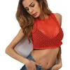 Kobiety damskie Camis seksowna dziura pusta gołwa midriff krótka koszulka Kobieta Slveless Bottoming Shirt Ladie