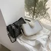 Schoudertassen mode lichtgevend voor vrouwen 2024 diamant pu lederen ontwerper handtassen kristal vrouwelijke crossbody tas