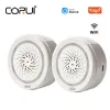 Controle corui tuya smart wi -fi 2 em 1 Sensor de alarme de sirene 100db som sem fio Smart Life Remote Control Sirene Alarme + Temperatura Sensor