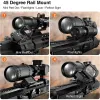 Scopes Hunting Red Green Dot Sight Tactical Reflex Scope Optical Weapon Riflescope Airsoft Accesories with 45 Degree Mount 20mm Rail