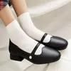 Casual Shoes Low Med Heel Women Pumps Mary Janes Heels Kitten Small Plus Size 32 33 - 40 41 42 43 44 45 46