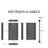 T37 MSATA إلى USB3.0 HDD العلبة الألمنيوم سبيكة محول MINI-SATA SSD إلى USB3.1 TYPE-C HDD CASE لـ 1.8 بوصة SATA3 مربع