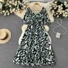 Urbane sexy Kleider Yuoomuoo Frauen Kleid 2024 Sommer Eleganter Puffhülle Langes Kleid Französisch Vintage Big Swing Lady Party Outfits Vestidos Y240420