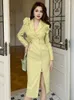 Sukienki swobodne wiosna moda lady blezer styl roboczy formalny okazja sukienka kobiet ubranie eleganckie biuro kwiatowe szczupłe biodro