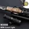 Escopos táticos airsoft m300 suferfir arma m300b mini escoteira luz branca lanterna de lanterna de caça a fit ar15 m4 m16 lantena tocha