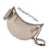 high quality New Designer Zipper Hobo Loop handbag for lady sliver Chain sofe leather Crossbody Bags Half-moon Underarm Purses sling women bag
