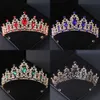 Bruids kristal tiara kroon sier kleur diadem sluier tiaras bruiloft haaraccessoires headpieces hoofd sieraden z0220 s