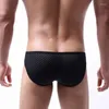 Underpants Men Sexy Underwear para jovens malha de lingerie respirável calça de nylon colorir cuys gays u convexo bolsa