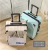 Luggage A525 Luggage case for women trolley case for men small model silent universal wheel password lock travel case for women