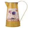 Vaser dekor vintage tennvas snygg blomma hink fashionabla järn chic konstnärliga retro