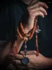 Strand Natural Old Material Yak Bone Beads Bracelet Men's Collectables-Autograph Rosary Ox 108 Pieces