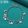 Catena Doteffil Silver Color High Teli Braccialetti Braccialetti per le donne Gioielli di fidanzamento del matrimonio Y240420