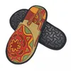 Pantofole uomini donne peluche per interni tradizionali cactus messicani e sole calde scarpe morbide calzature casalinghe autunno inverno 2024