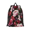 Backpack Vintage Floral Multifunction Classic Basic Water Resistant Casual Daypack For Travel With Bottle Side Pockets