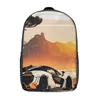 Sırt çantası fantastik spor araba dağ güneş günlük sırt çantaları gençlik özel desen lise çantaları moda sırt çantası