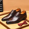 Dress Shoes Spring And Autumn Men's Business Genuine Leather Square Head Large