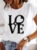 Kleren dames zomer t kleding print mode casual t -shirts letter 90s trend schattige korte mouw vrouwen vrouwelijke grafische tee 240417