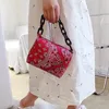 Sac d'imprimerie designeurs en toile à bandoulière Sacs pour les femmes à la main de la chaîne épaisse.