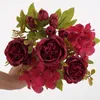 Fiori decorativi di alta qualità Artificiale Ghirlanda di ghirlanda giardino rosa arco vaso bouquet peonia per decorazioni per la casa ortensia seta