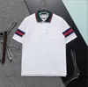 2024SS Stripe Polo Polo T-shirts Polos Snake Bee Floral Brodery Mens High Street Fashion Horse Polo T-shirt # 188