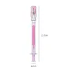 Pennor 60pieces Simulering Vaccin Spruta Gel Pen Kawaii Office Accessories Stationery Realistiska sprutan Formvattenpennor