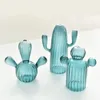 Vases Vaste en forme de cactus Vase en verre petit cadeau décoratif Ornement cadeau d'anniversaire