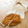 Clothing Sets Baby Girl Lace Doll Shirt Shorts Two-piece Set Children's