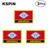 Brooches U.S.A Missouri Rectangular Shape Flag Patches Broidered National for Clothing DIY Decoration
