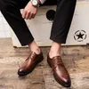 Casual Shoes Men's Oxfords Leather Fashion Business Men Lace-Up Vintage Dress Footwear Classic Wedding