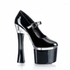 Dress Shoes Sexy 18cm Party Classic Women Platform Pumps Buckle Strap High Heels Evening Wedding Women's