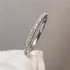 inbeaut 18K White Gold Plated Pass Diamond Test Round Excellent Cut 0 1 ct Micro D Color Ring 925 Siver Party Jewelry 210924205h