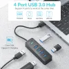 Hubs Phixero 4 Ports USB 3.0 Hub 5Gbps Yüksek Hızlı Çok Hızlı C Tip C Sıvanı Ultraslim OTG Adaptörü PC Bilgisayar Aksesuarları MacBooks