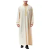 Abbigliamento etnico uomini islamici musulmani moda kaftan pakistan caftan Arabia saudita jubba thobe tasca ricamato camicia da tasca lunga dubai abiti